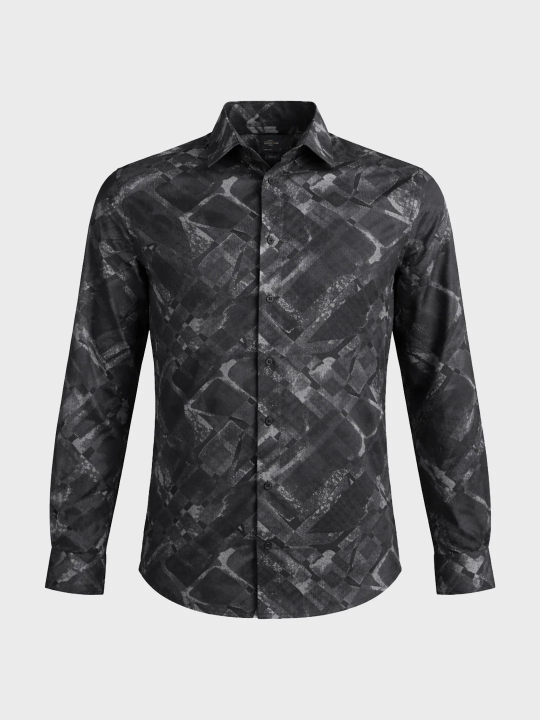 Men's Black Slim Fit Printed Casual Shirt - Image 5