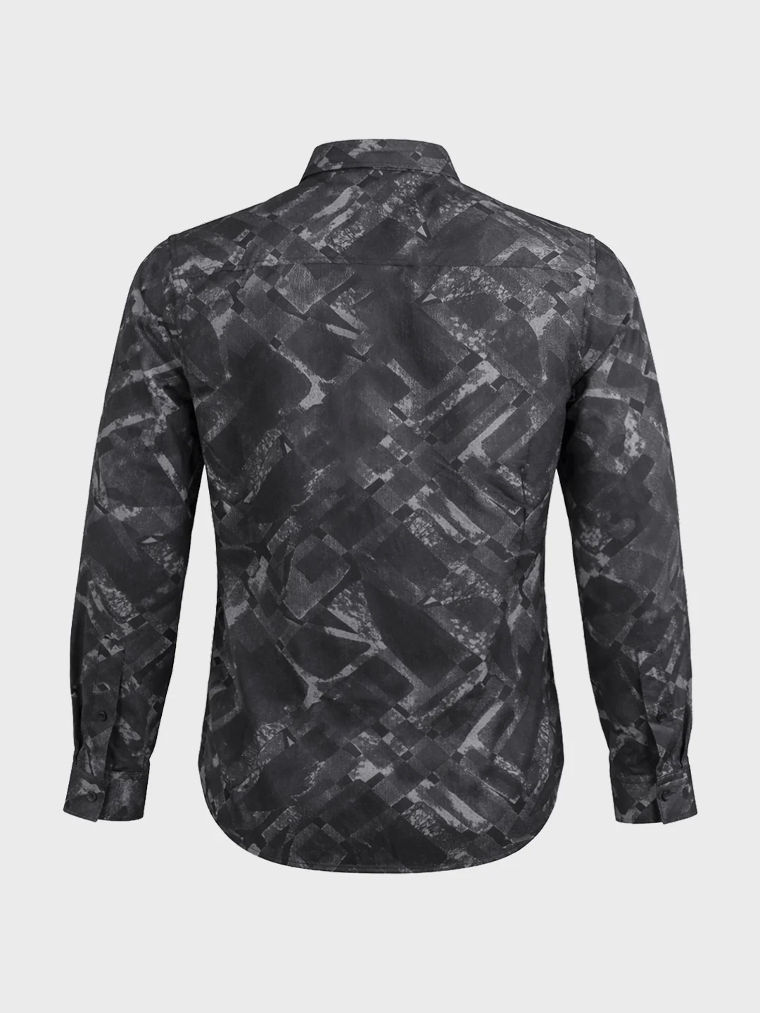 Men's Black Slim Fit Printed Casual Shirt - Image 6
