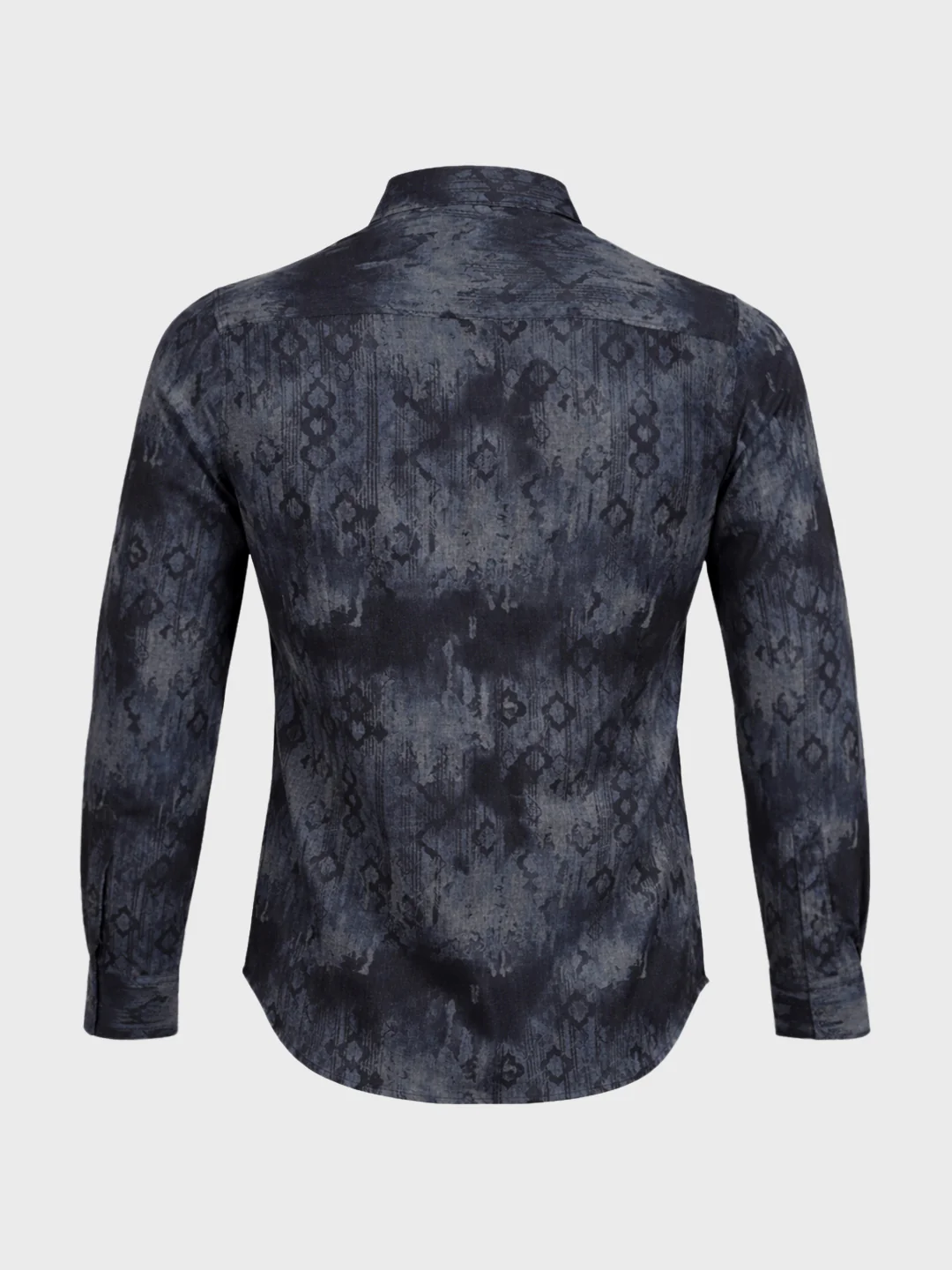 Men's Black Slim Fit Printed Casual Shirt - Image 7
