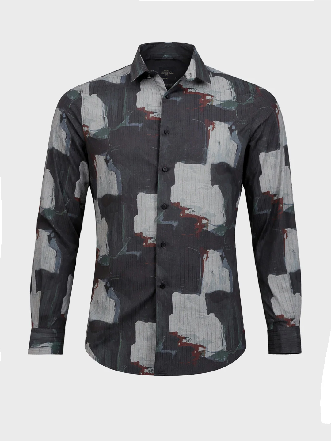 Men's Black Slim Fit Printed Casual Shirt - Image 6