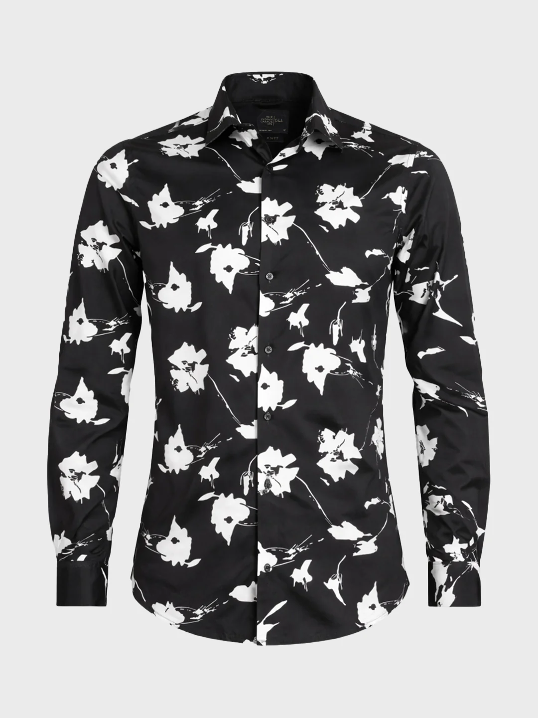 Men's Black Slim Fit Printed Party Wear Shirt - Image 5