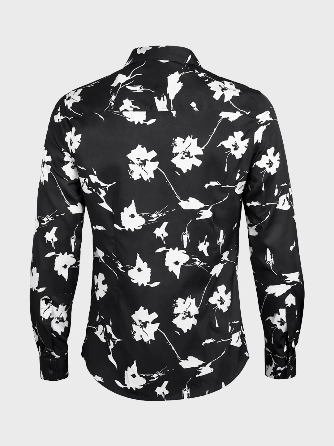 Men's Black Slim Fit Printed Party Wear Shirt - Image 6