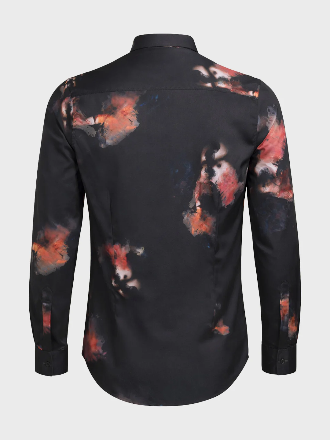 Men's Black Slim Fit Printed Party Wear Shirt - Image 5
