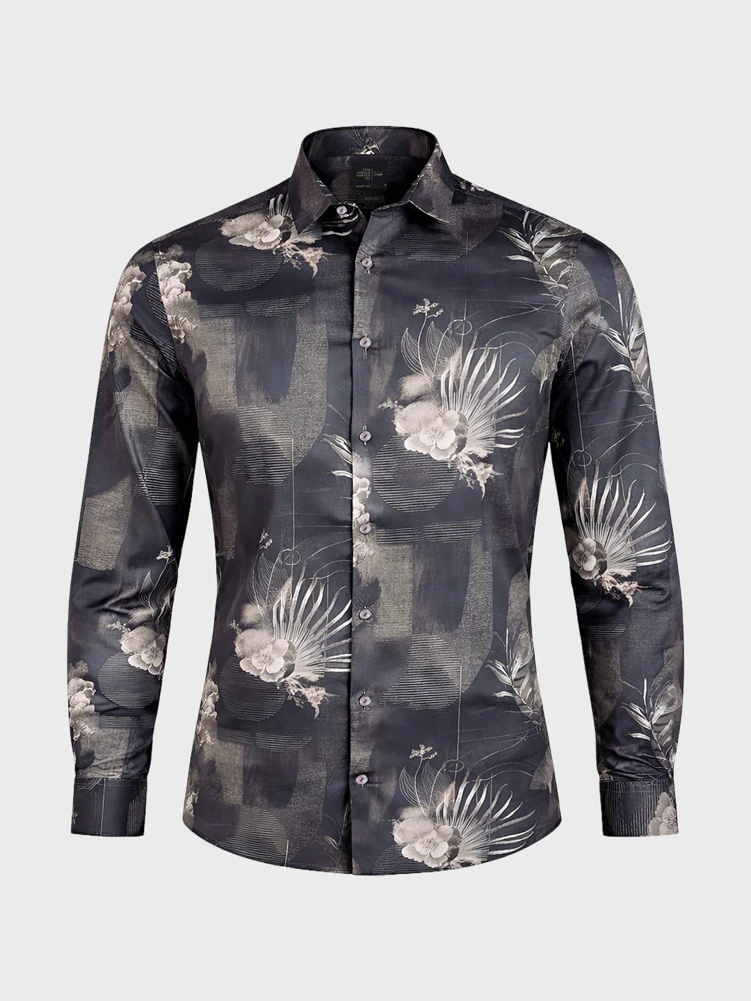 Men's Black Slim Fit Printed Party Wear Shirt - Image 5