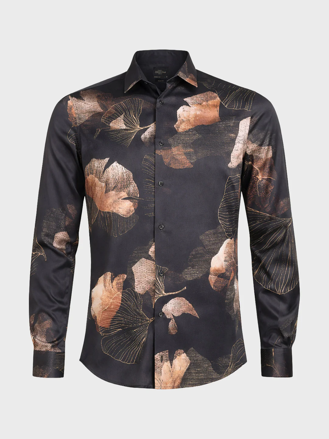 Men's Black Slim Fit Printed Party Wear Shirt - Image 5