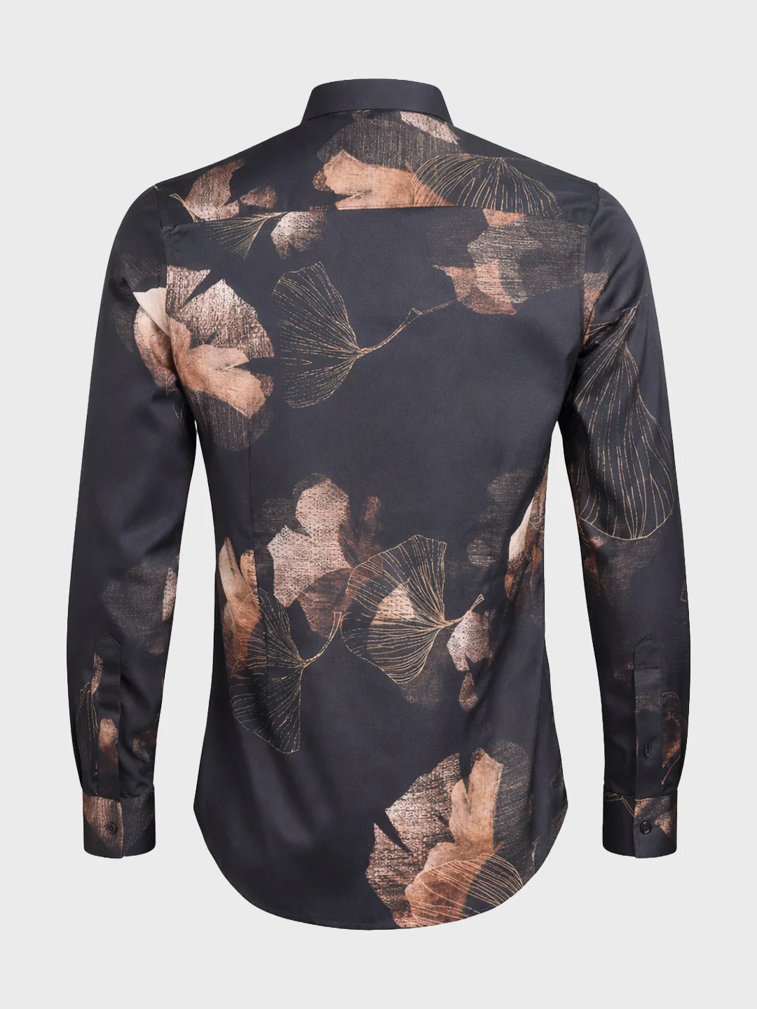 Men's Black Slim Fit Printed Party Wear Shirt - Image 6