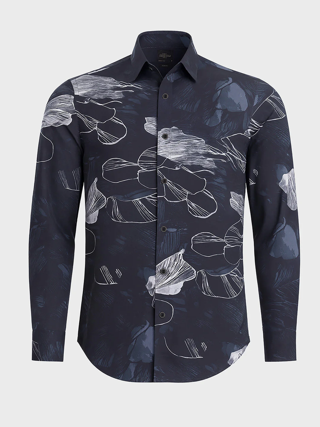 Men's Black Slim Fit Printed Party Wear Shirt - Image 4