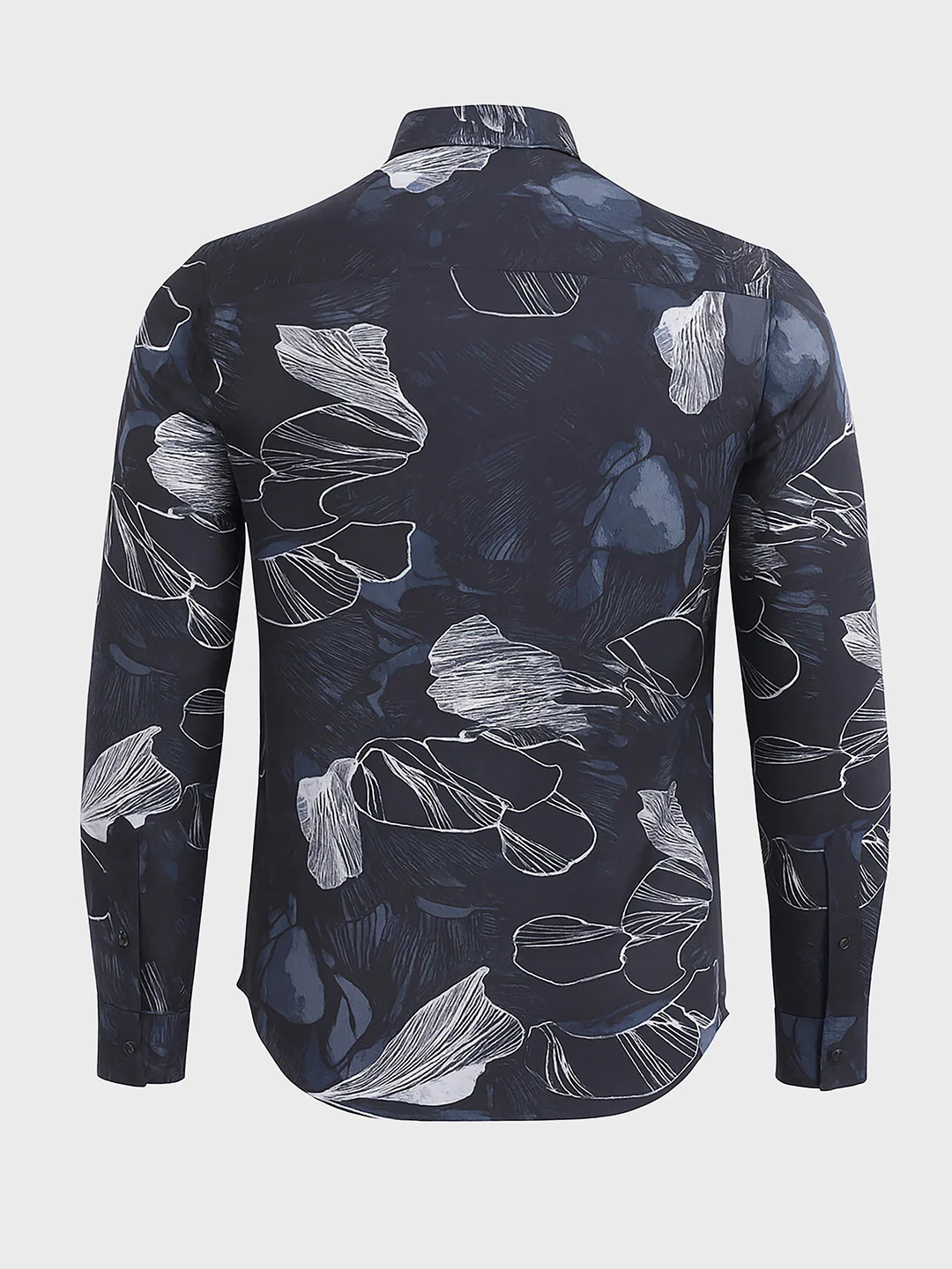 Men's Black Slim Fit Printed Party Wear Shirt - Image 5