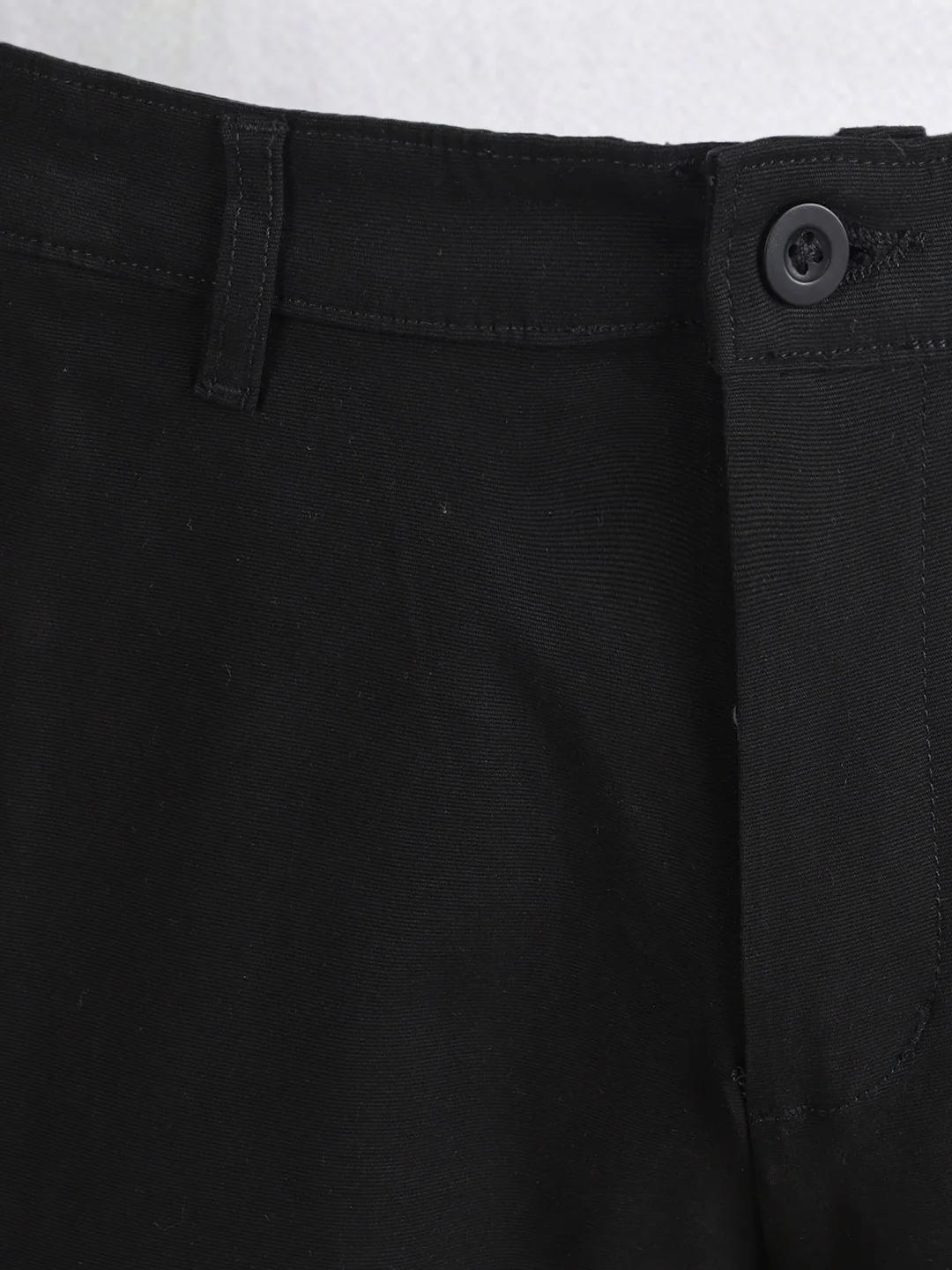 Men's Black Slim Fit Solid Casual Chinos - Image 8