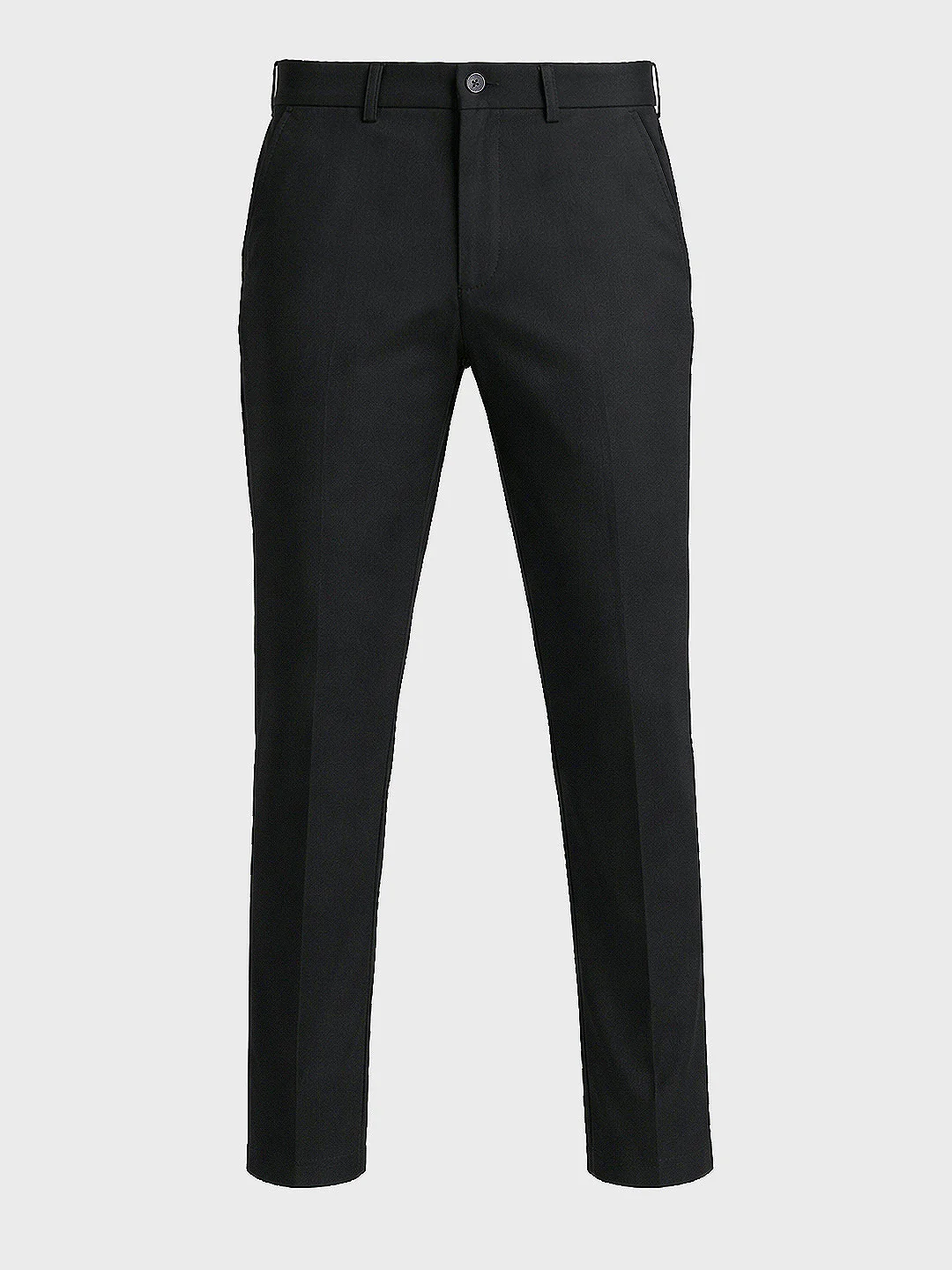 Men's Black Slim Fit Solid Casual Chinos - Image 5