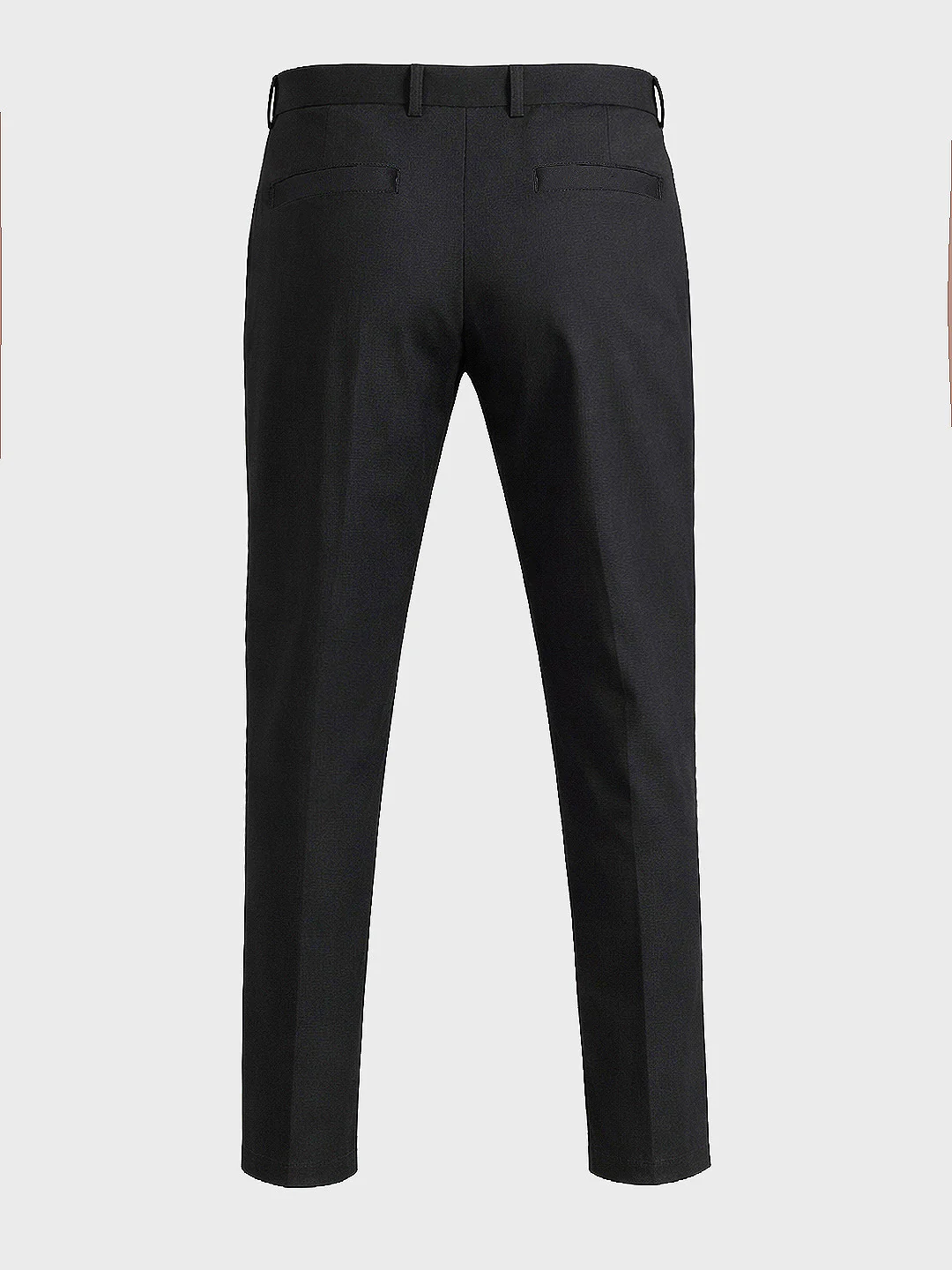 Men's Black Slim Fit Solid Casual Chinos - Image 6