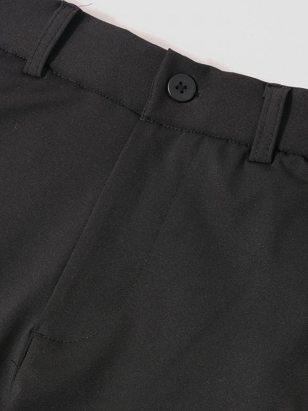 Men's Black Slim Fit Solid Casual Chinos - Image 7