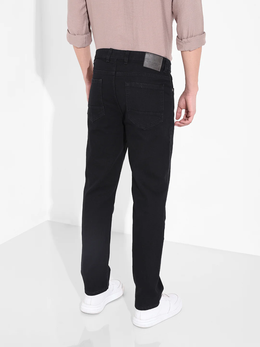 Men's Black Slim Fit Solid Casual Jeans - Image 5