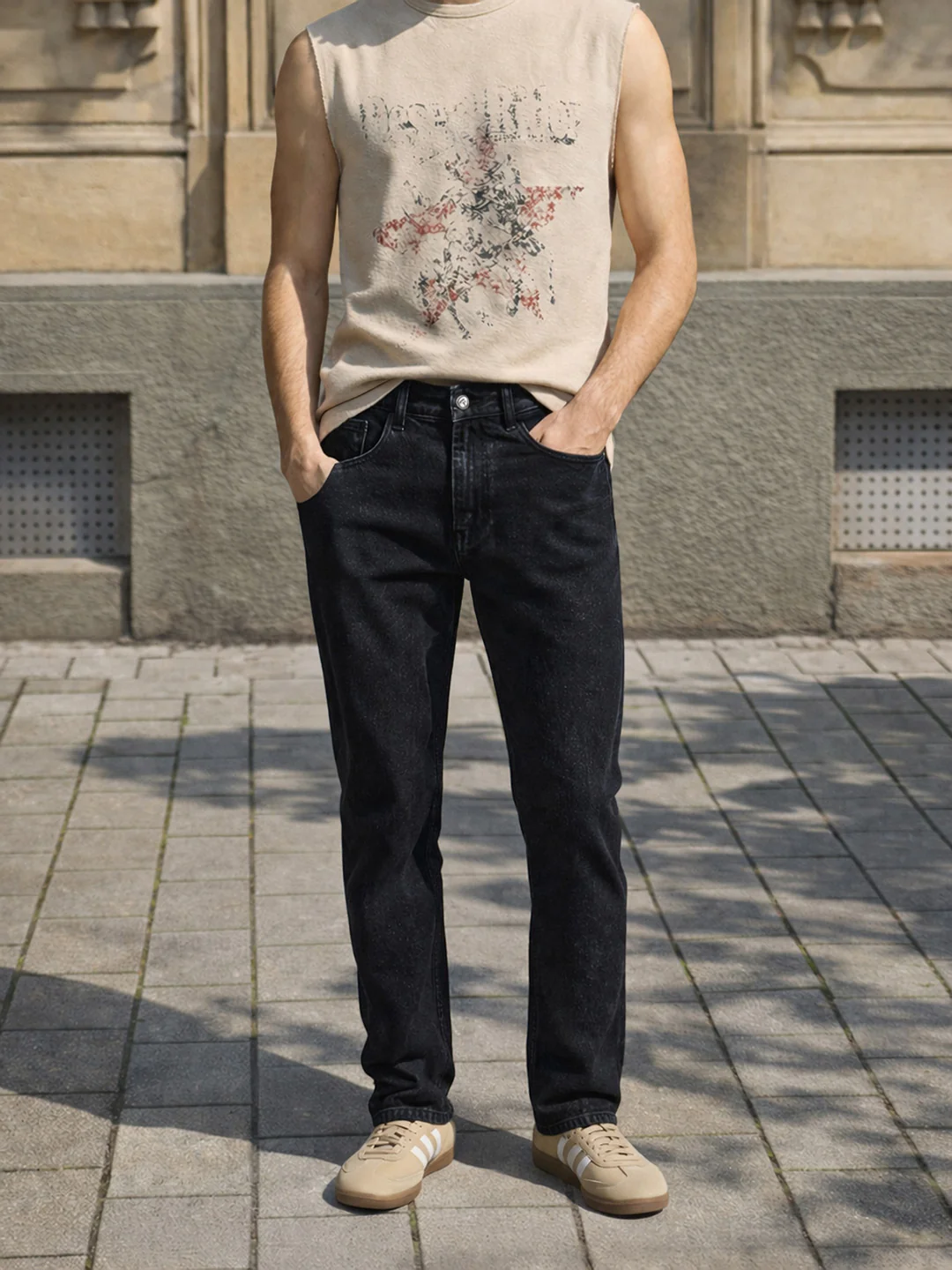 Men's Black Slim Fit Solid Casual Jeans - Image 7