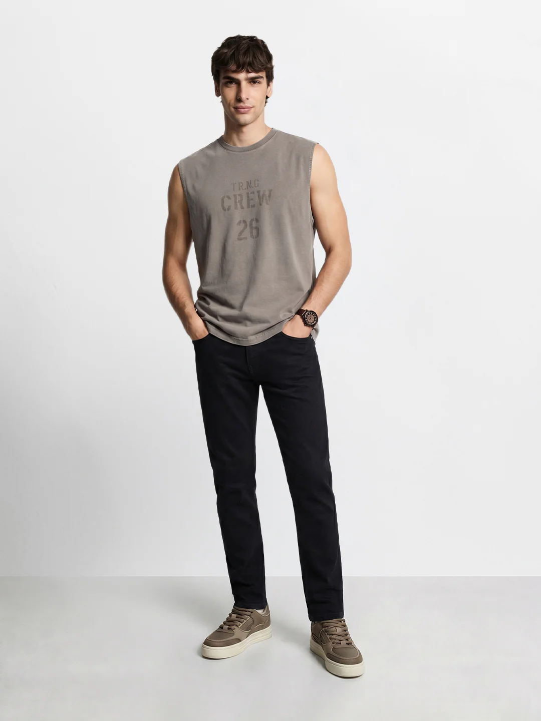 Men's Black Slim Fit Solid Casual Jeans - Image 5