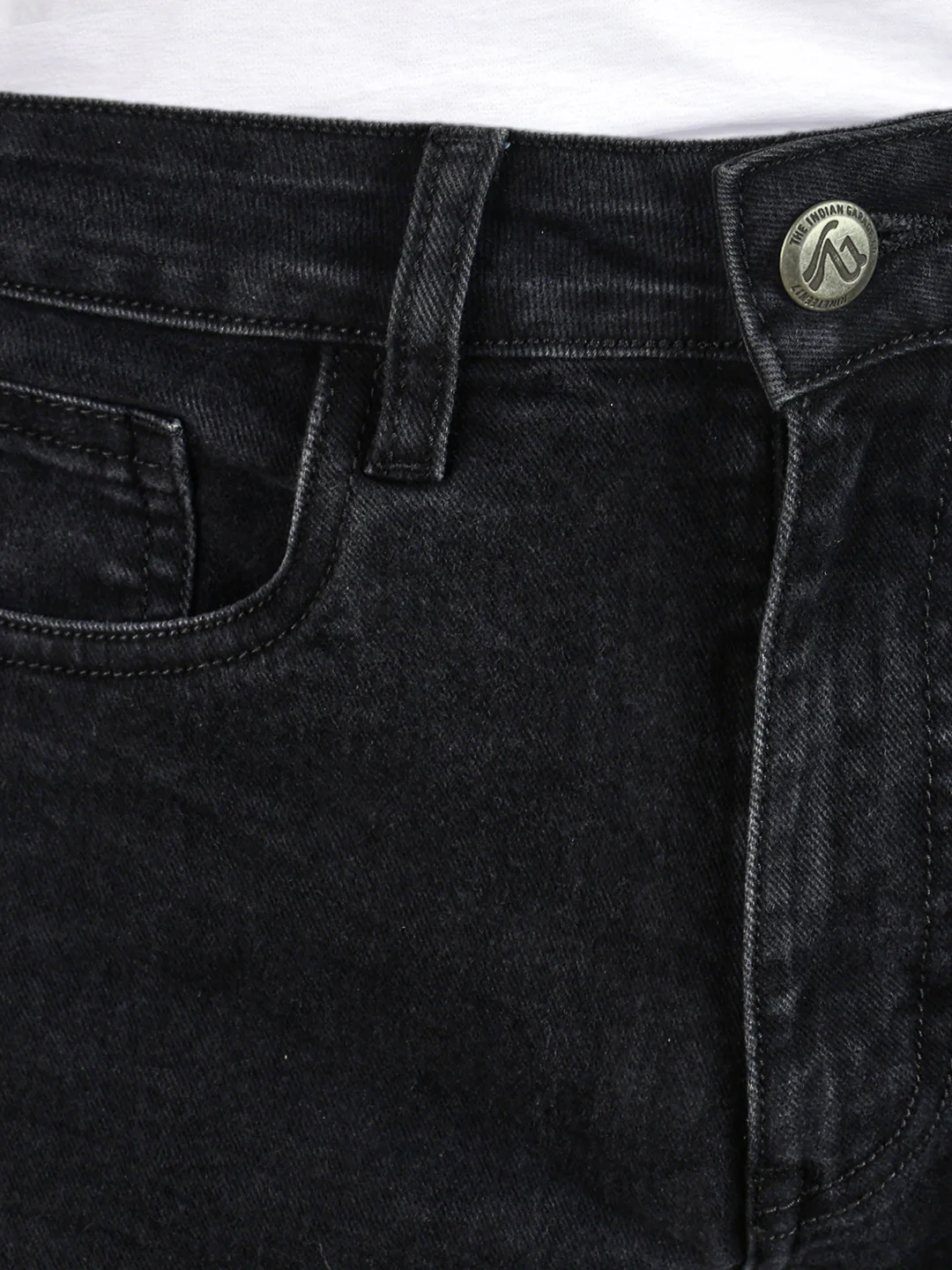 Men's Black Slim Fit Solid Casual Jeans - Image 8