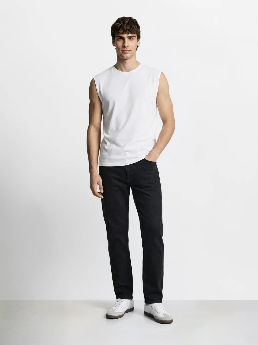 Men's Black Slim Fit Solid Casual Jeans - Image 4