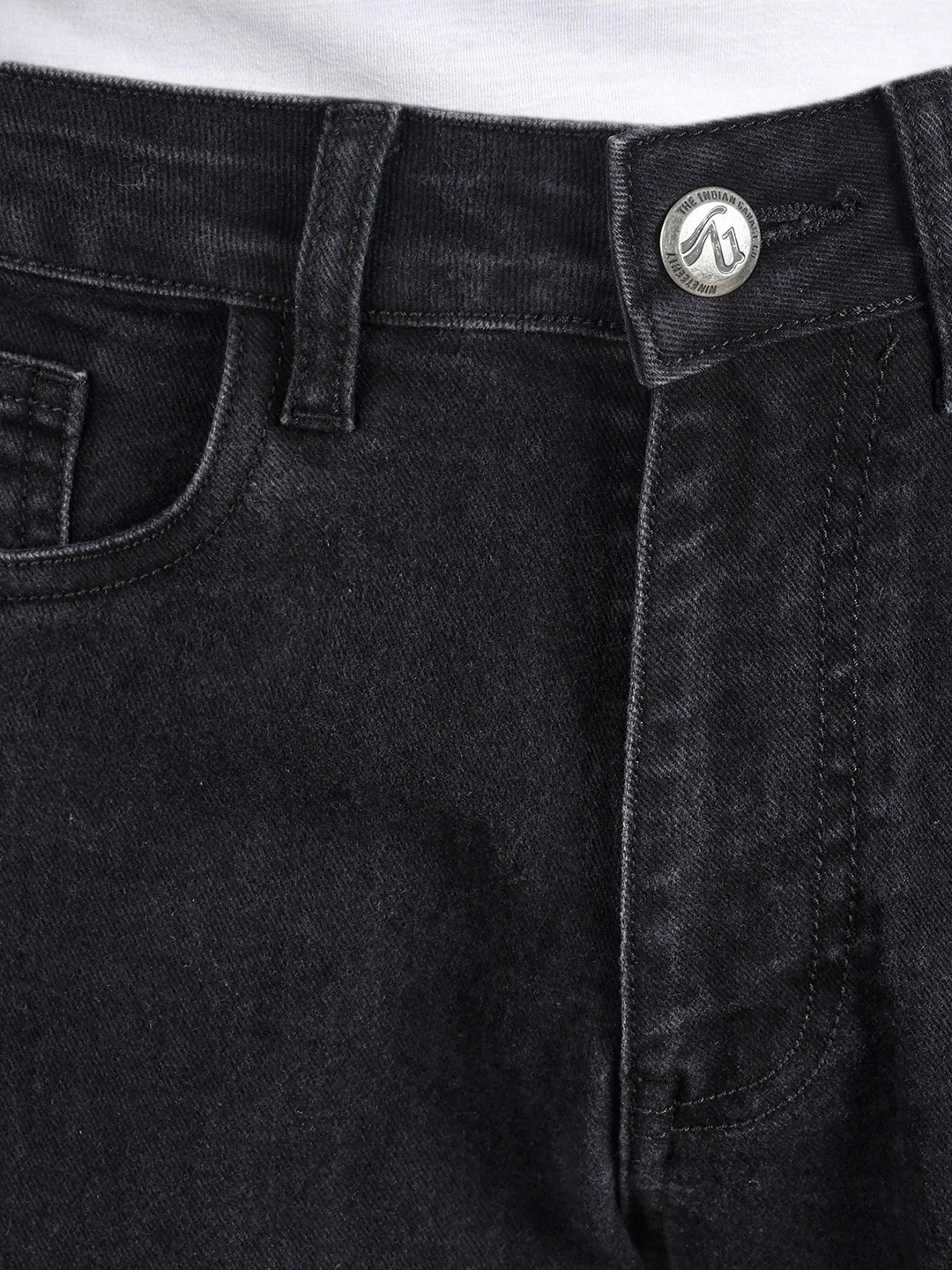 Men's Black Slim Fit Solid Casual Jeans - Image 8