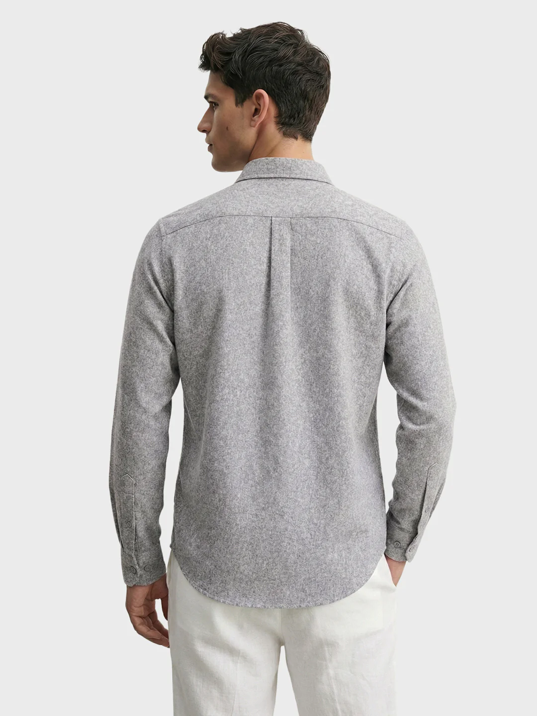 Men's Black Slim Fit Solid Casual Shirt - Image 4
