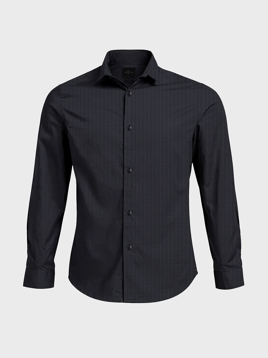 Men's Black Slim Fit Solid Casual Shirt - Image 5