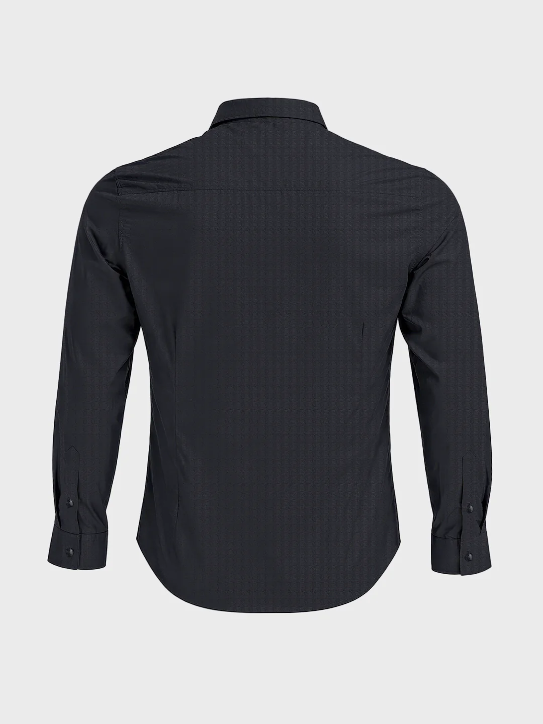 Men's Black Slim Fit Solid Casual Shirt - Image 6