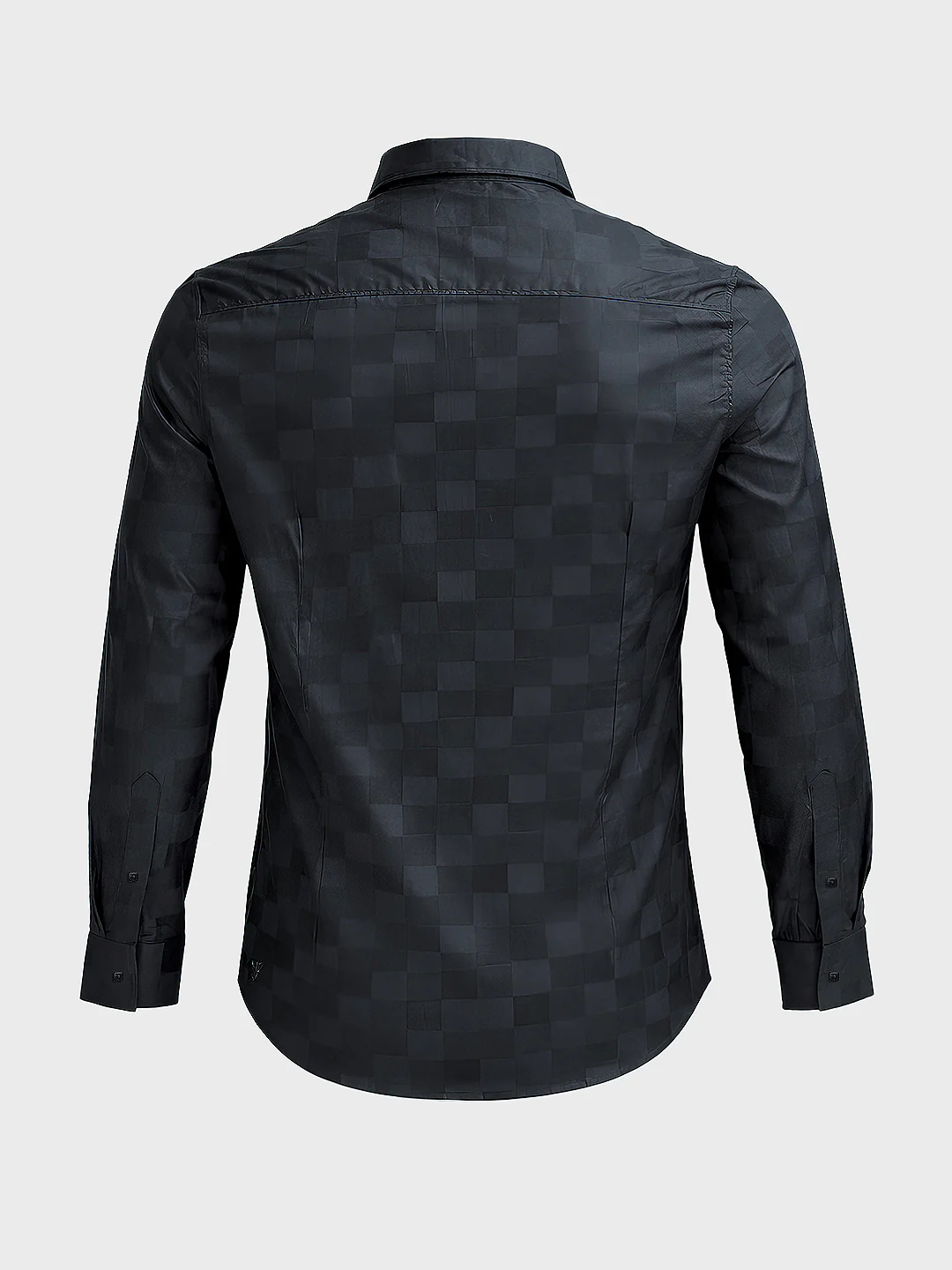 Men's Black Slim Fit Solid Casual Shirt - Image 6
