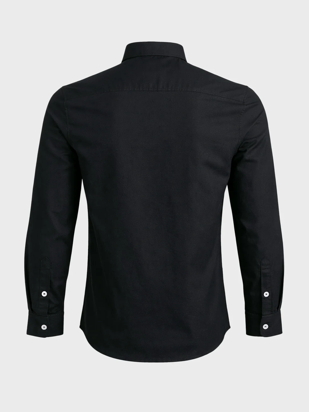 Men's Black Slim Fit Solid Casual Shirt - Image 7