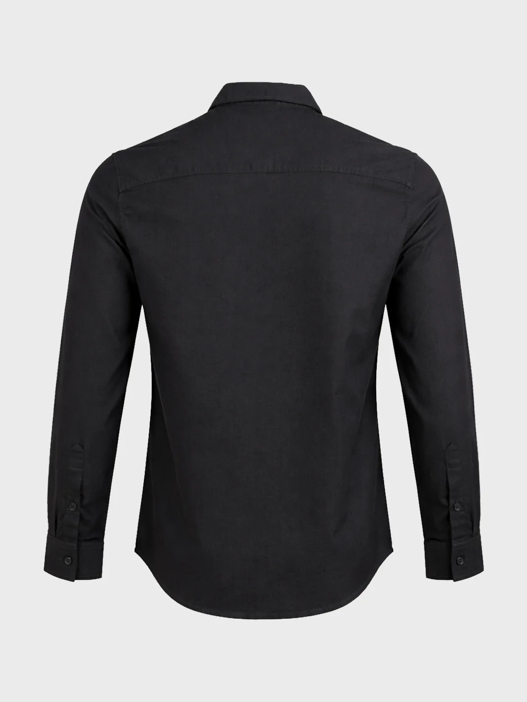 Men's Black Slim Fit Solid Casual Shirt - Image 7