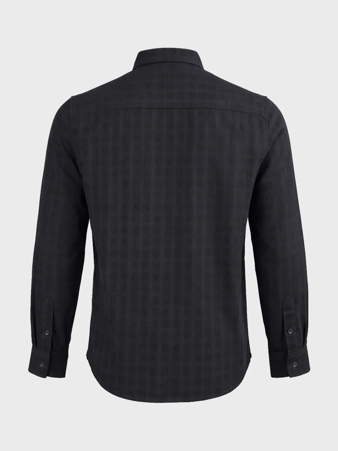Men's Black Slim Fit Solid Casual Shirt - Image 7