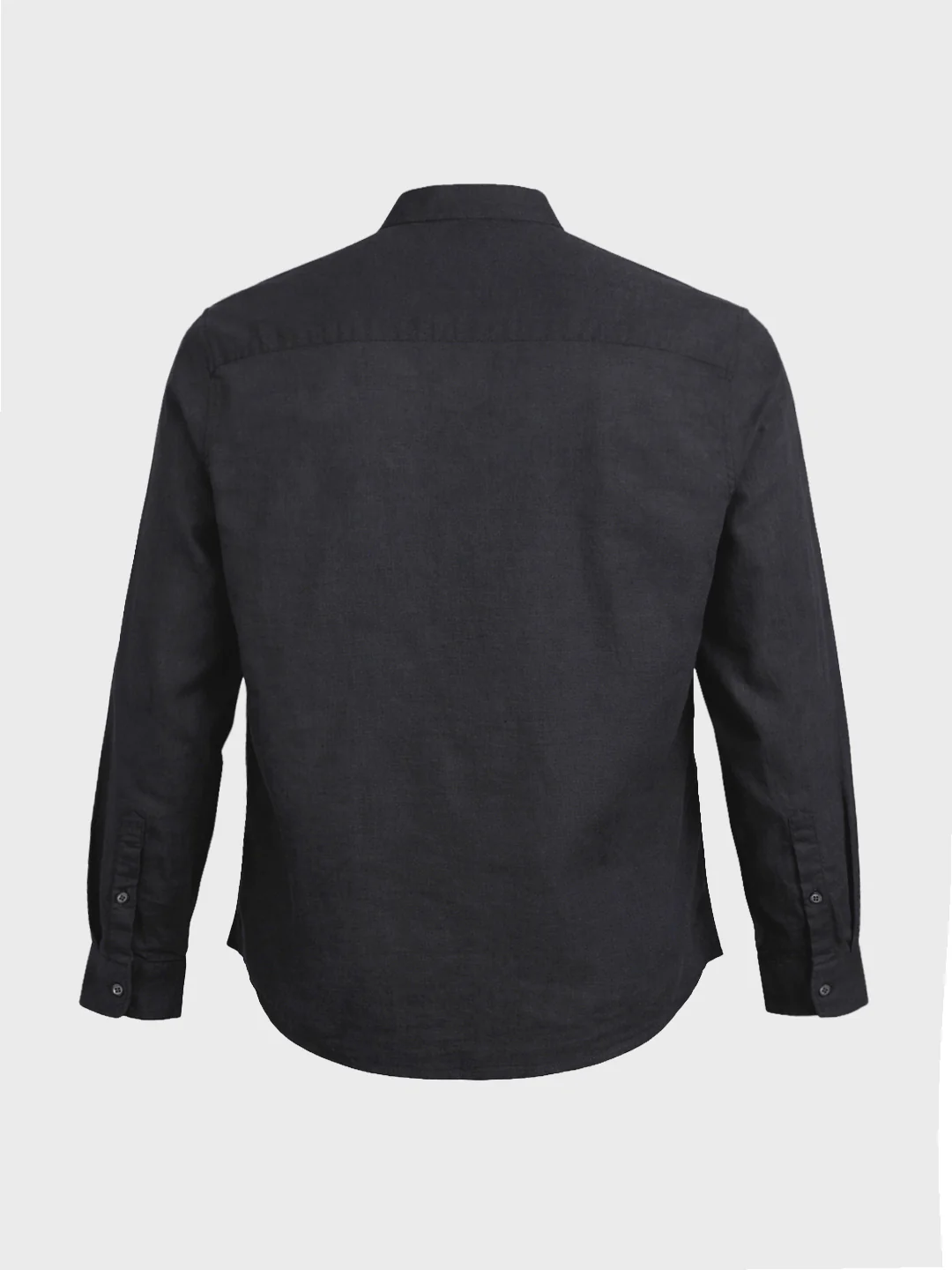 Men's Black Slim Fit Solid Casual Shirts - Image 7
