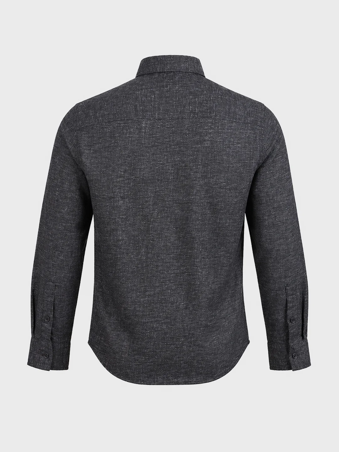 Men's Black Slim Fit Solid Casual Shirts - Image 7