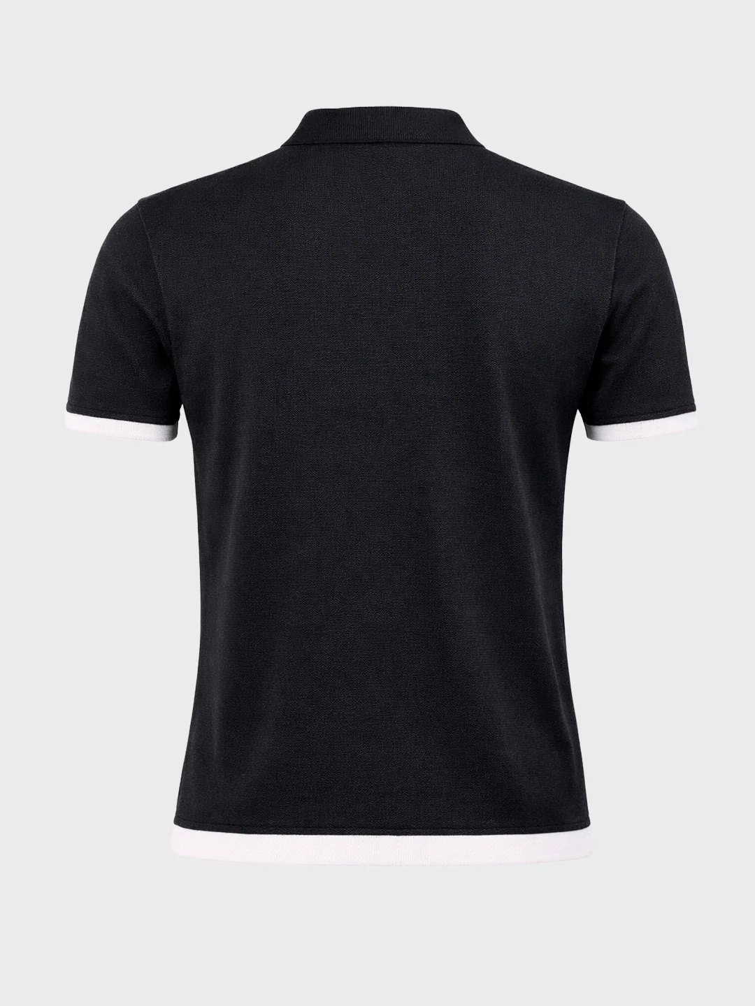 Men's Black Slim Fit Solid Casual T-Shirt - Image 6