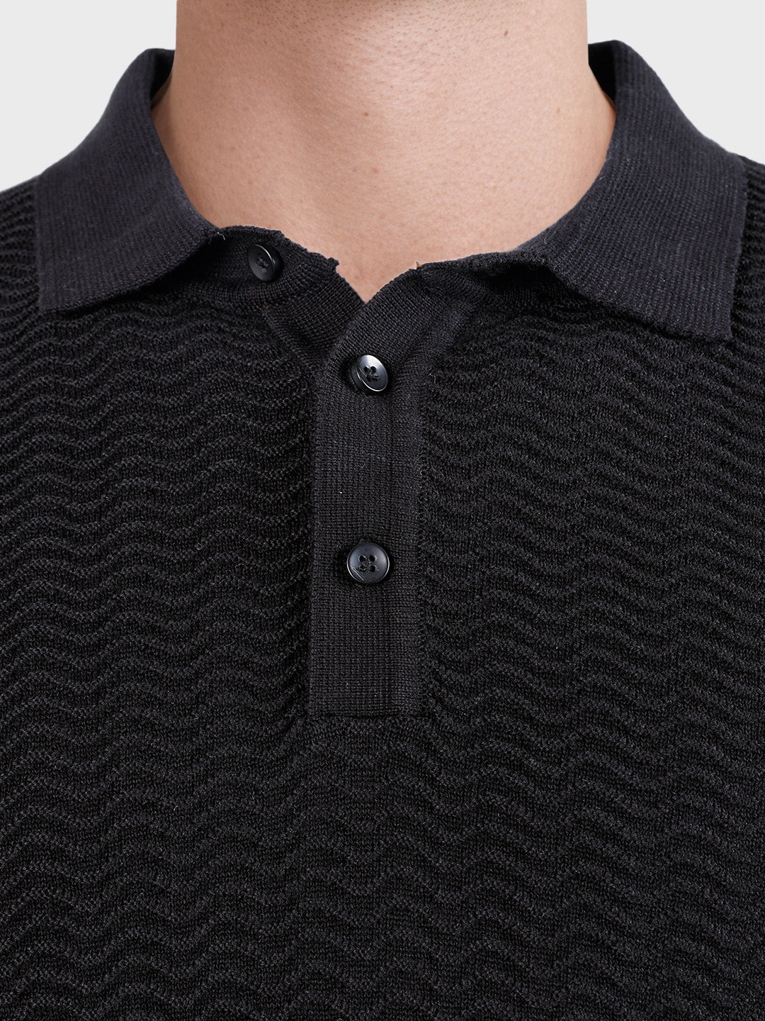 Men's Black Slim Fit Solid Casual T-Shirt - Image 7