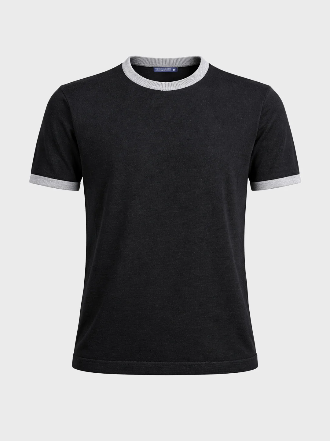 Men's Black Slim Fit Solid Casual T-Shirt - Image 6