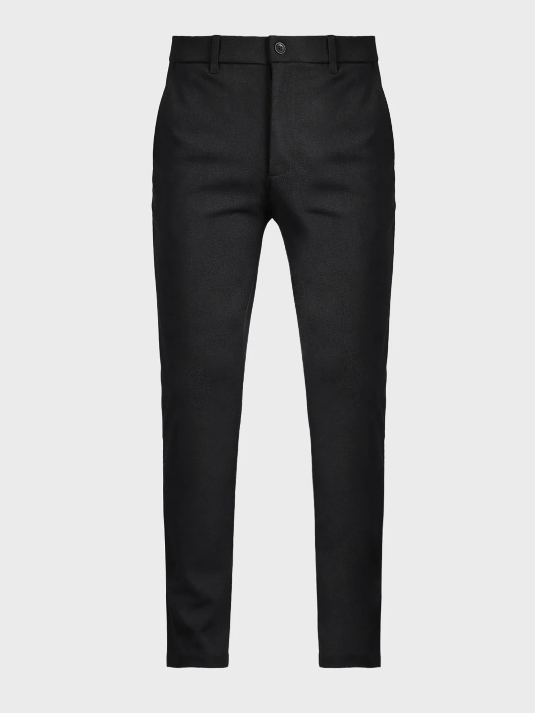 Men's Black Slim Fit Solid Formal Chinos - Image 6