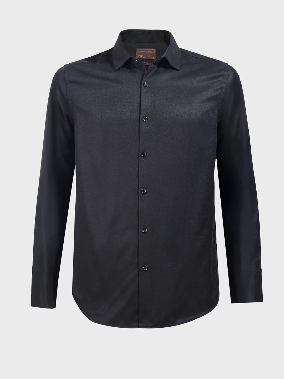 Men's Black Slim Fit Solid Formal Shirt - Image 3