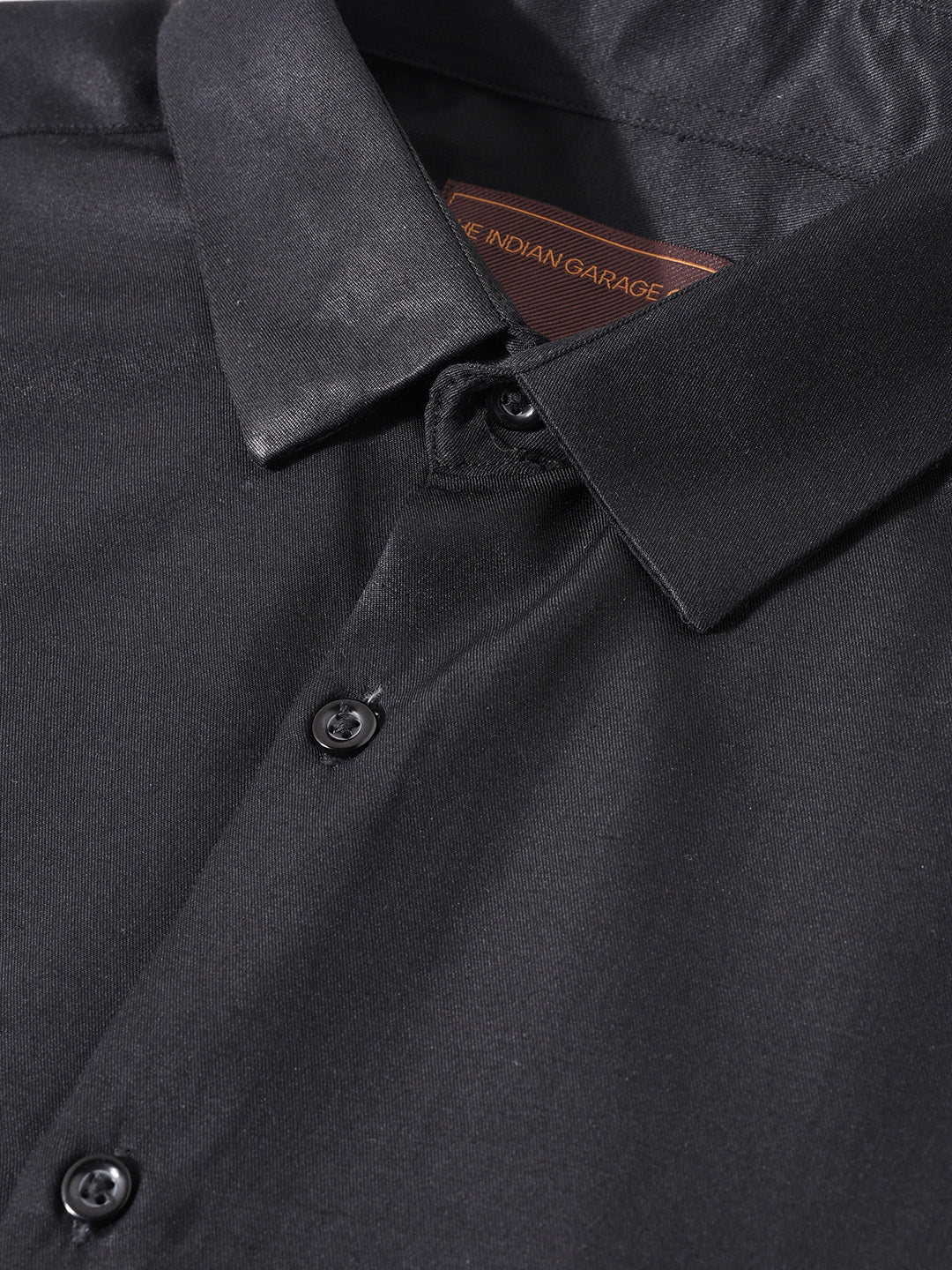 Men's Black Slim Fit Solid Formal Shirt - Image 5