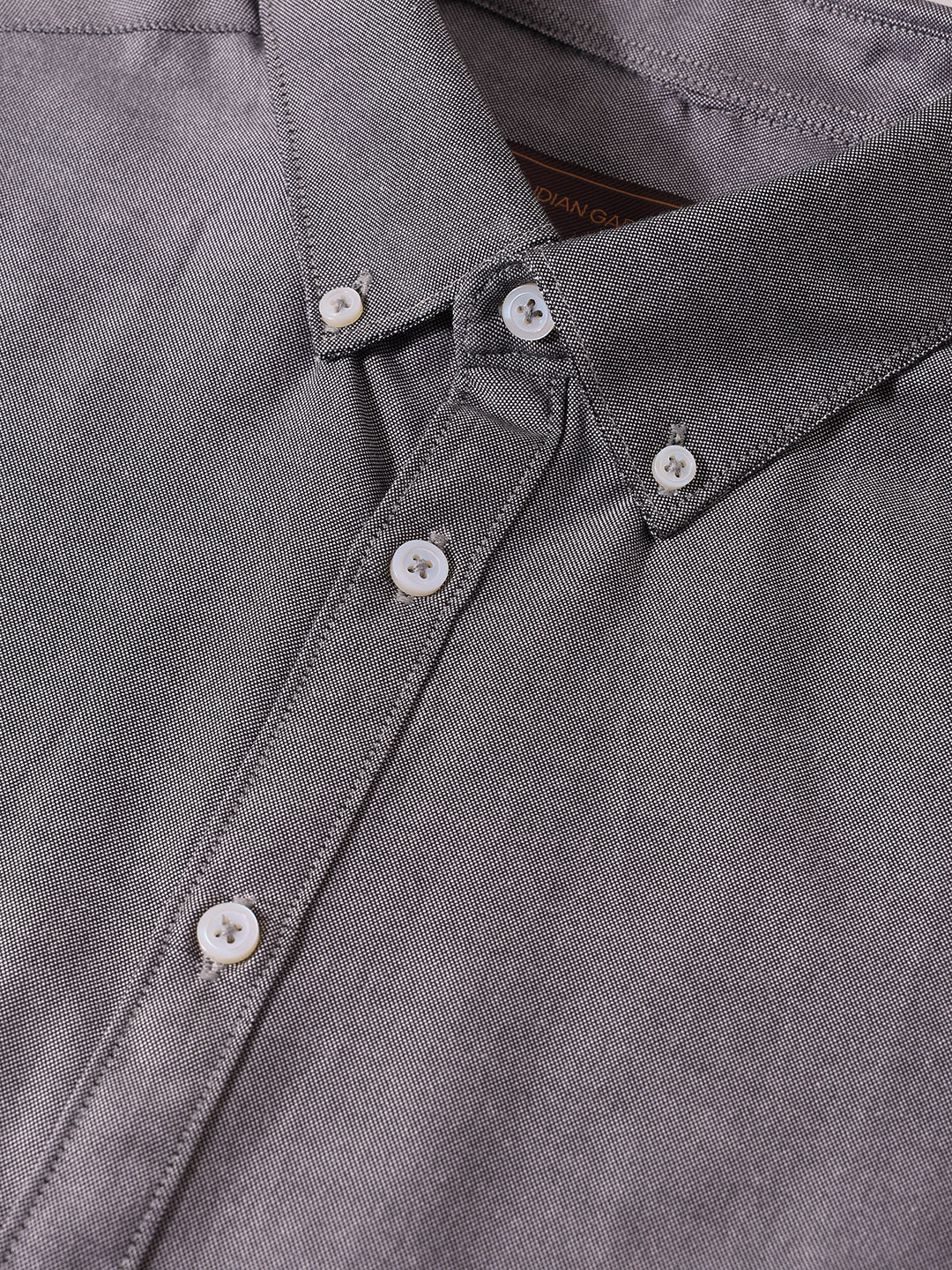 Men's Black Slim Fit Solid Formal Shirt - Image 3