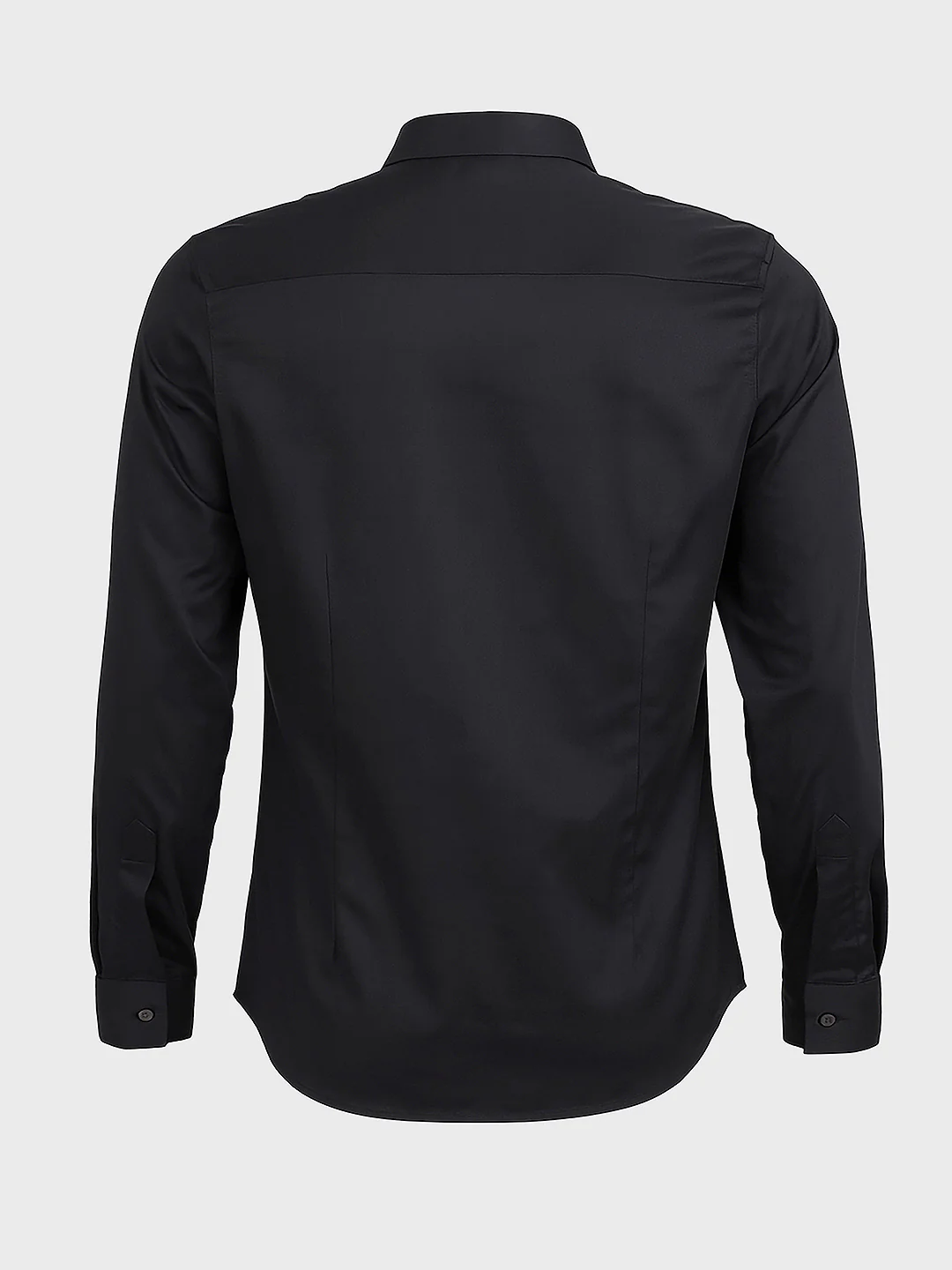 Men's Black Slim Fit Solid Party Wear Shirt - Image 5