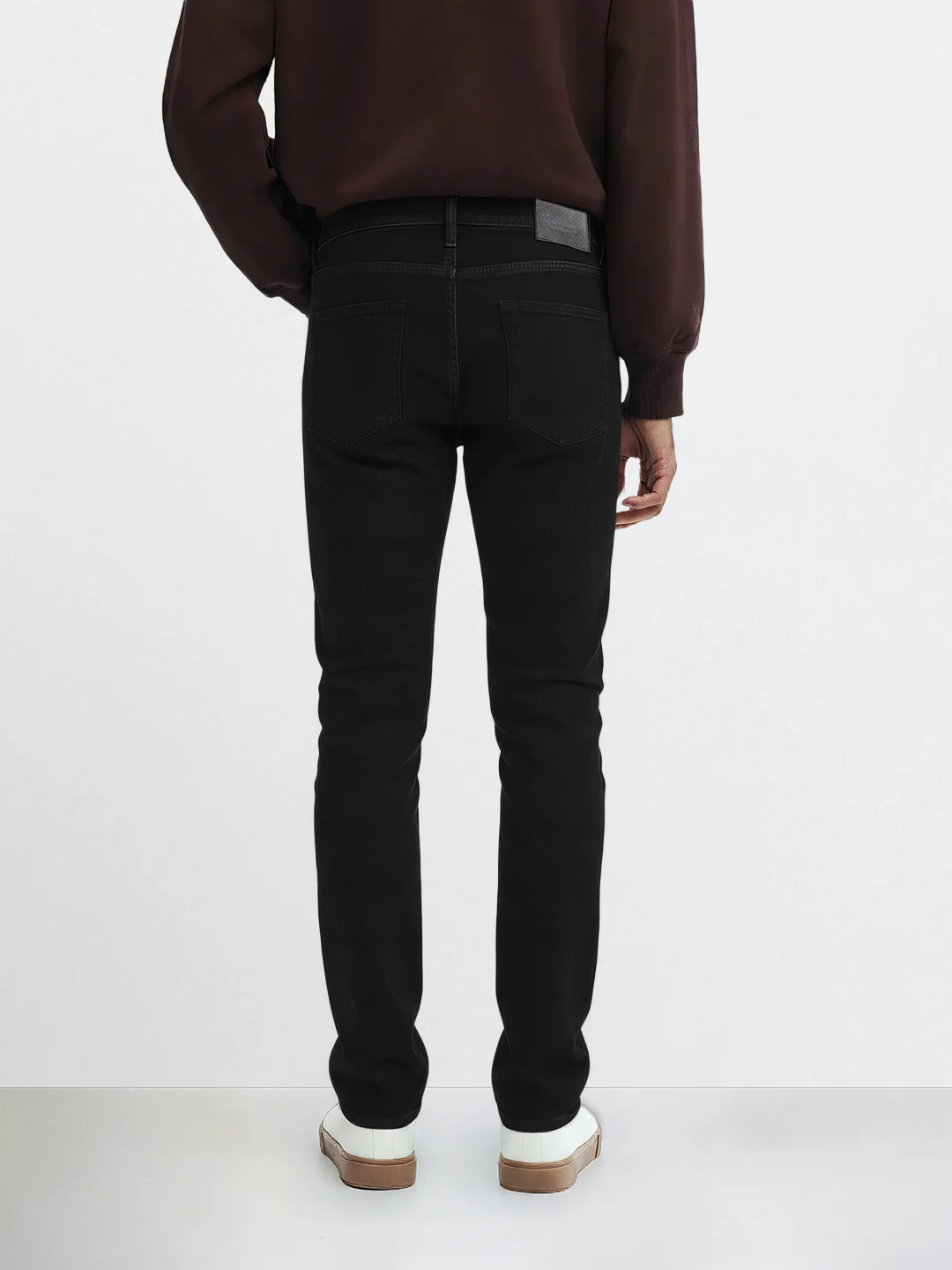 Men's Black Slim Fit Solid The Eternity Series Jeans - Image 2