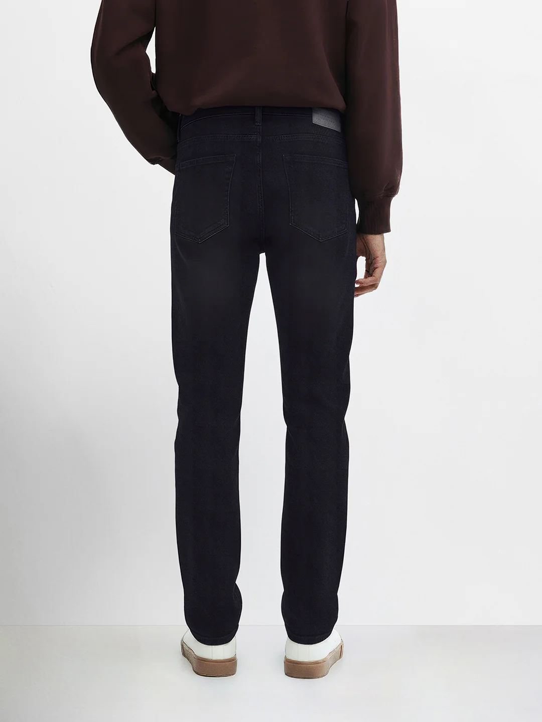 Men's Black Slim Fit Solid The Eternity Series Jeans - Image 2