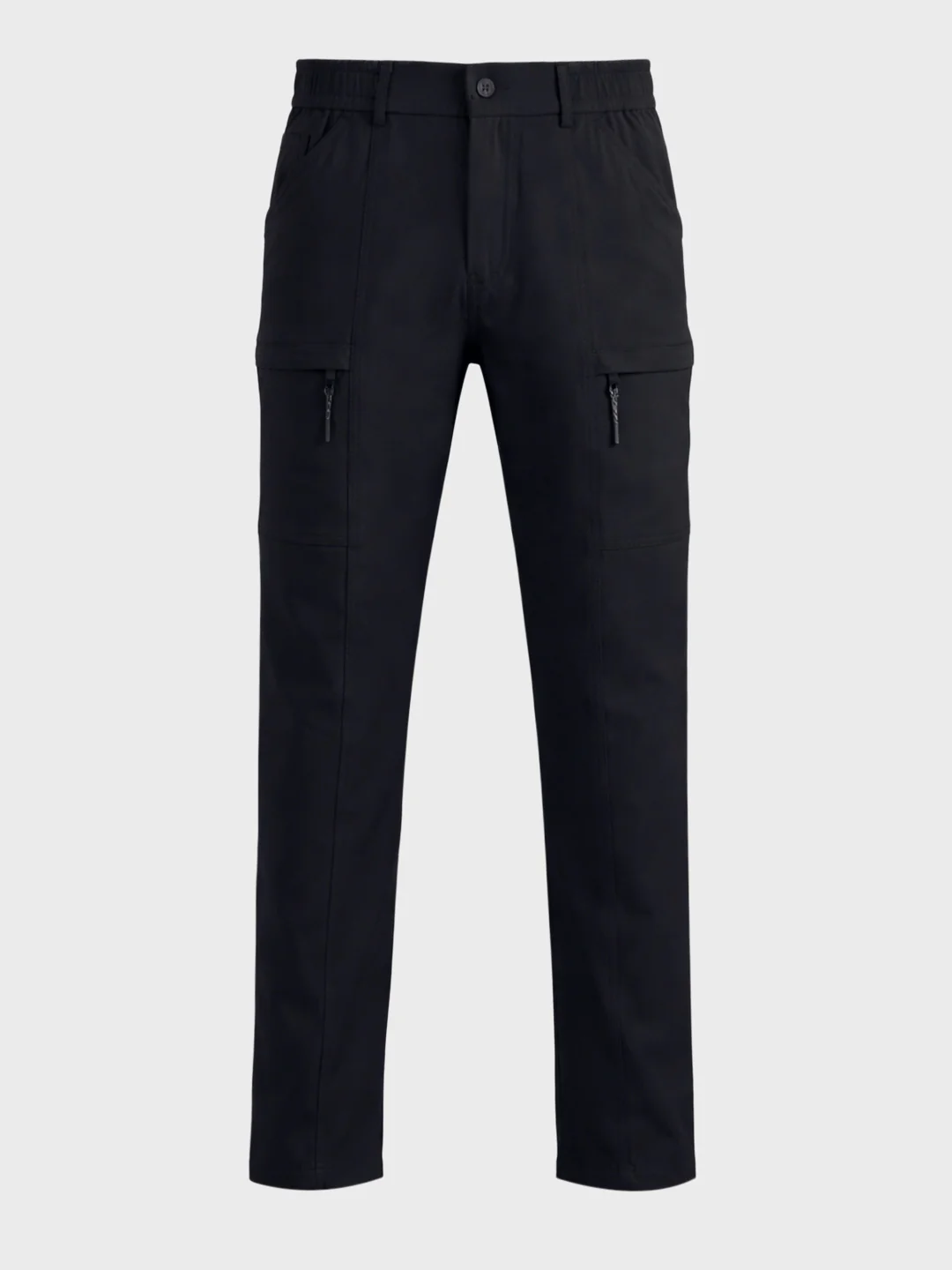 Men's Black Slim Fit Solid Utility Cargo - Image 6