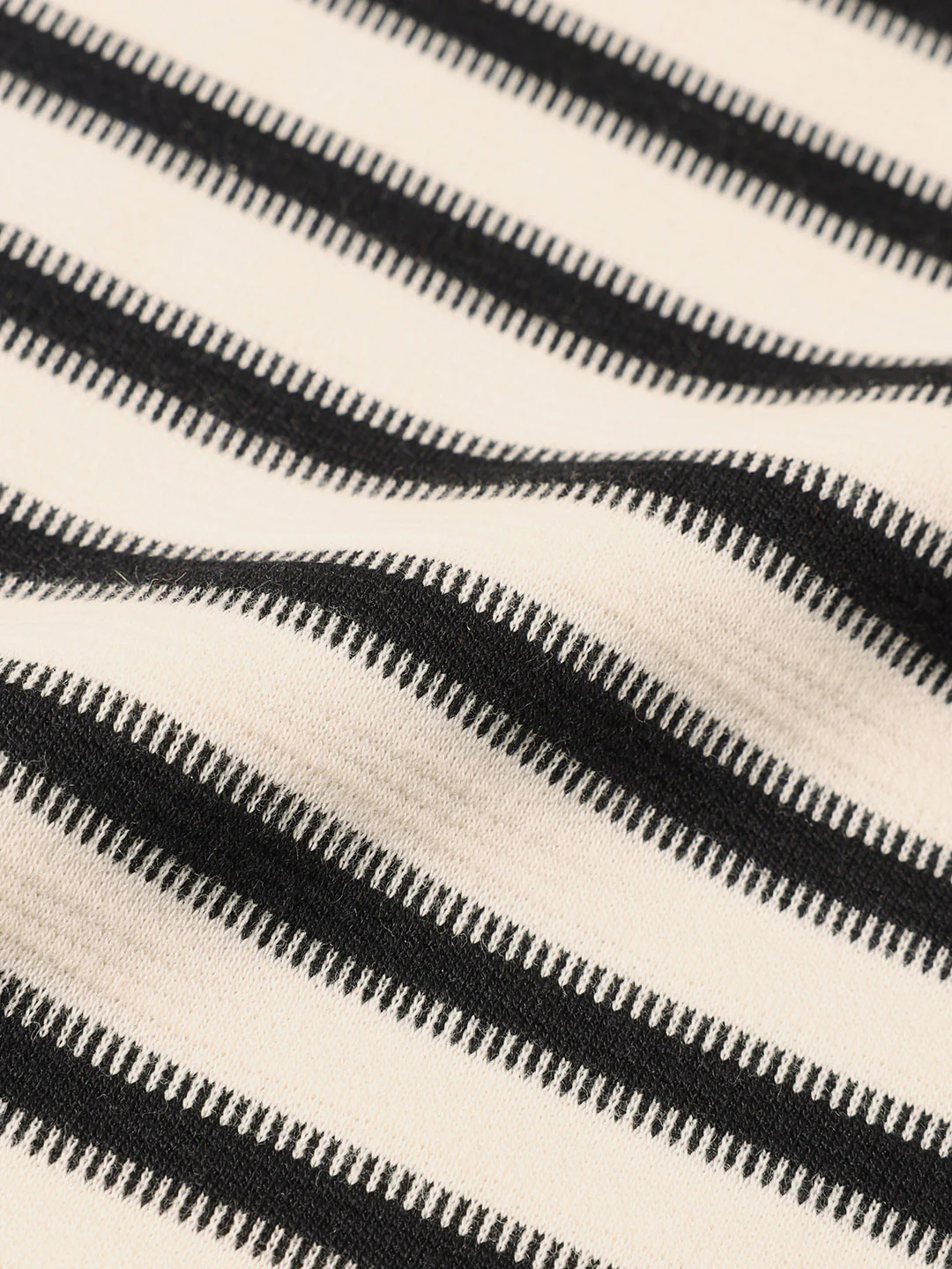 Men's Black Slim Fit Striped Casual T-Shirt - Image 7