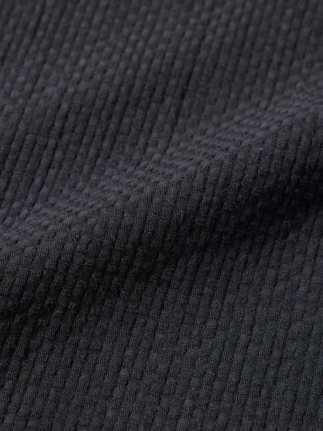 Men's Black Slim Fit Textured Casual Shirt - Image 3