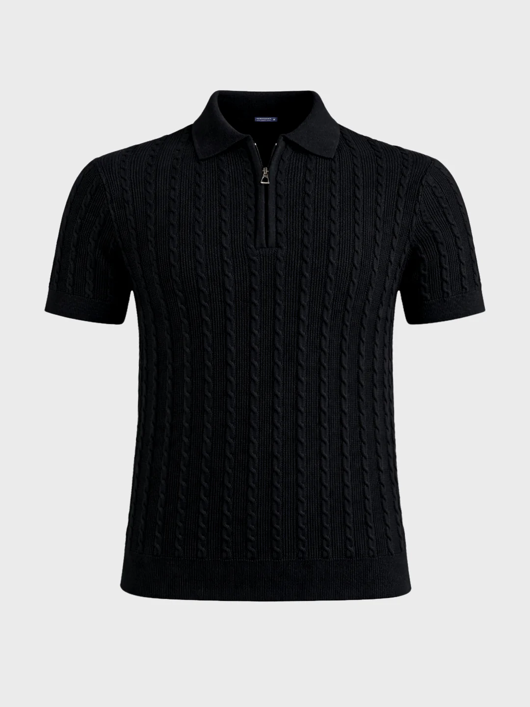 Men's Black Slim Fit Solid Casual T-Shirt - Image 5