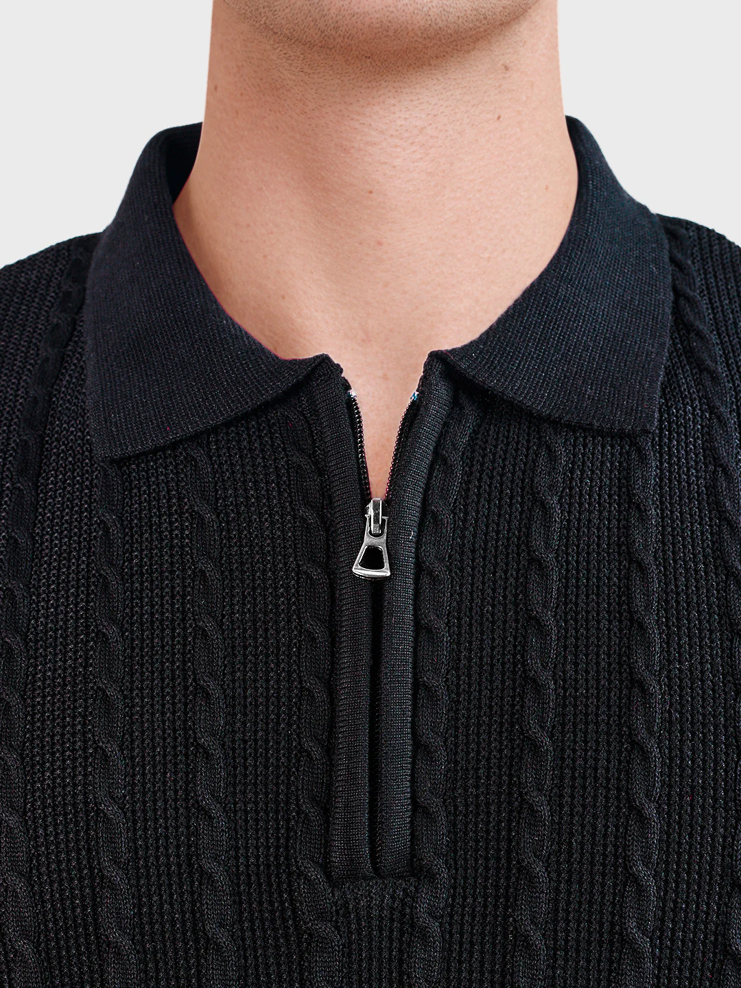 Men's Black Slim Fit Solid Casual T-Shirt - Image 7