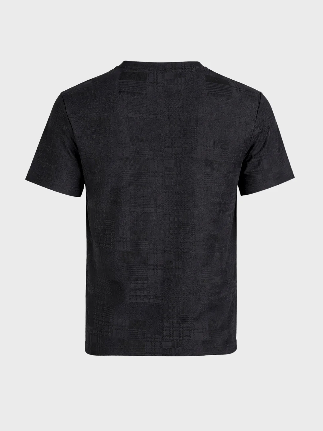 Men's Black Slim Fit Solid Casual T-Shirt - Image 7