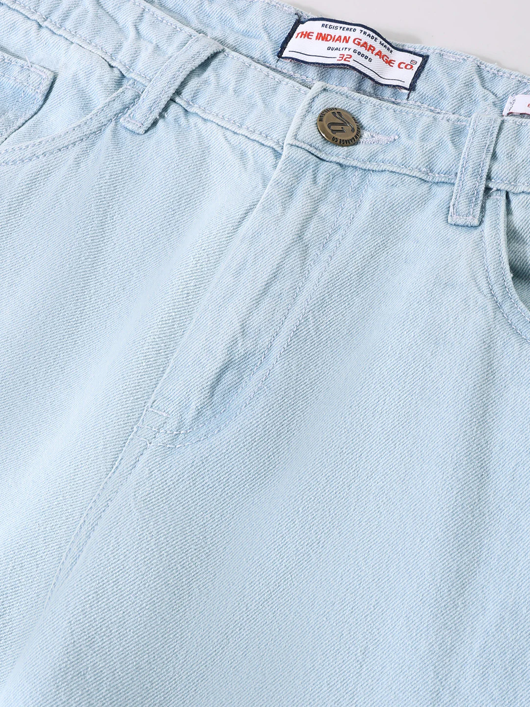 Men's Blue Baggy Fit Solid Casual Jeans - Image 6
