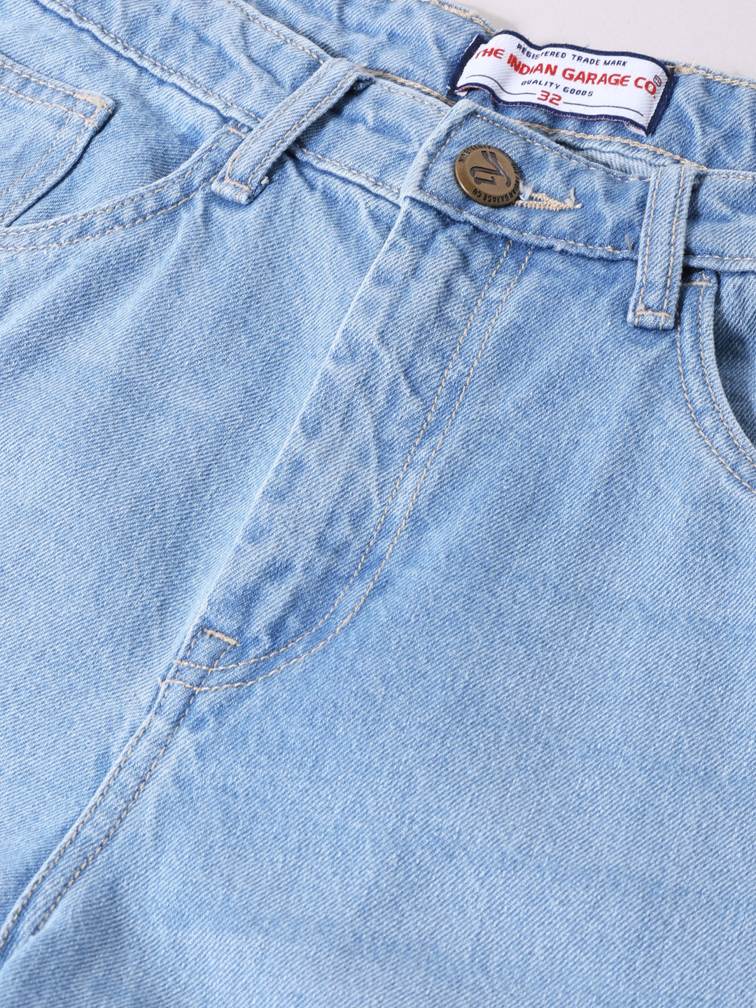 Men's Blue Baggy Fit Solid Casual Jeans - Image 6