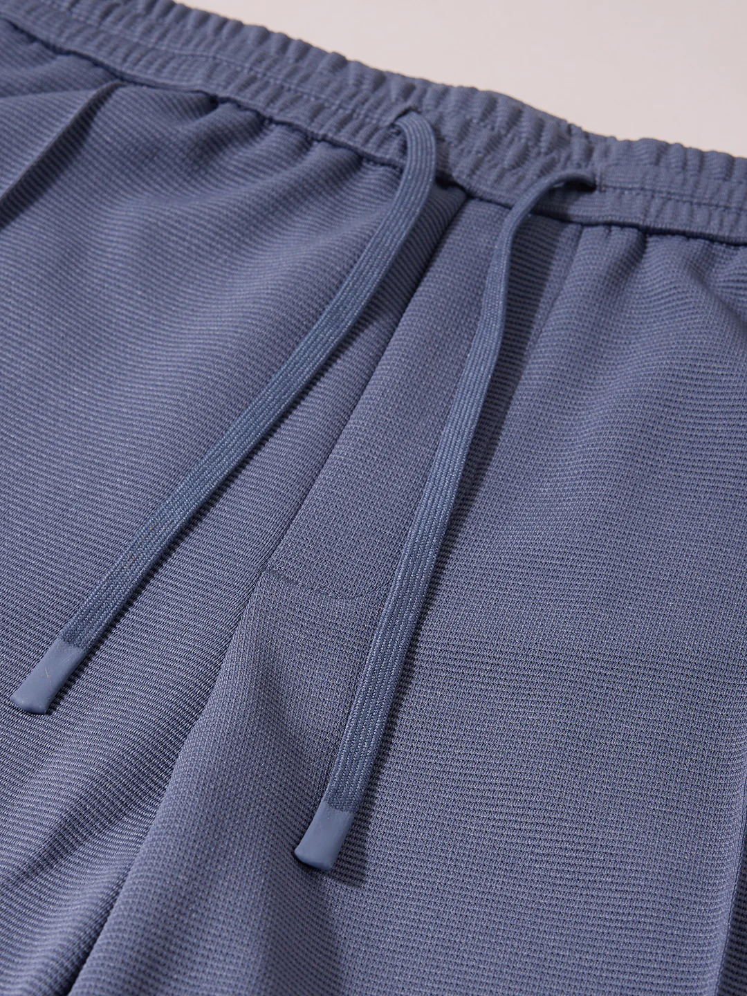 Men's Blue Loose Fit Textured Casual Joggers - Image 6